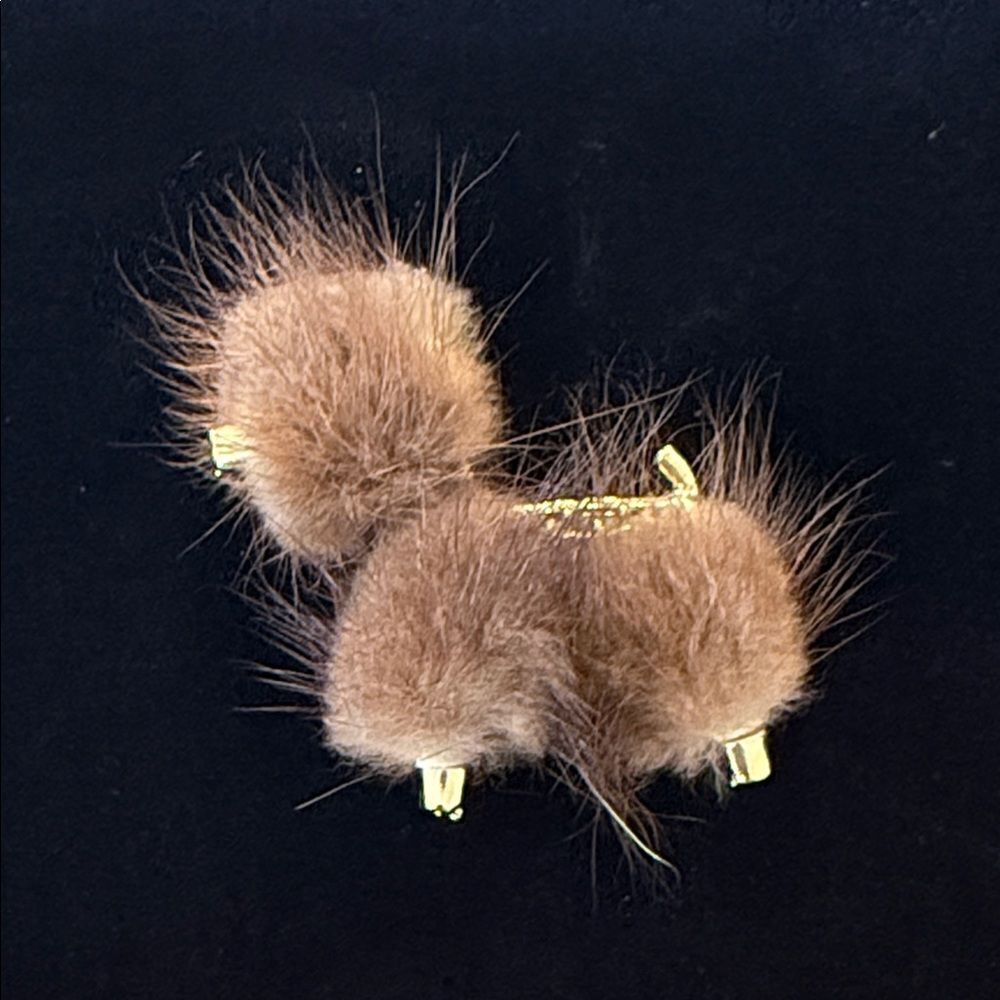 Vintage Mink Fur Poodle brooch